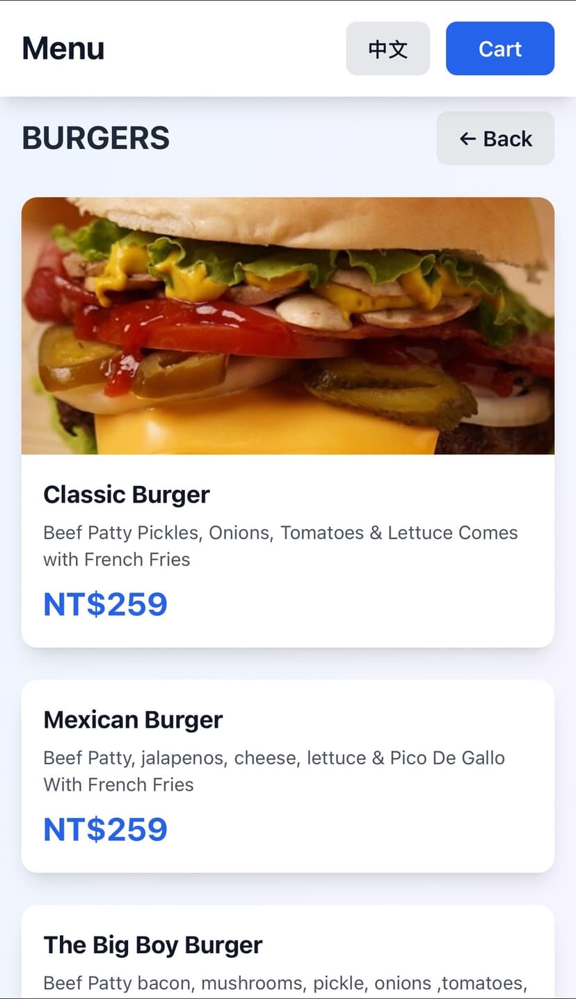 QR Menu Items